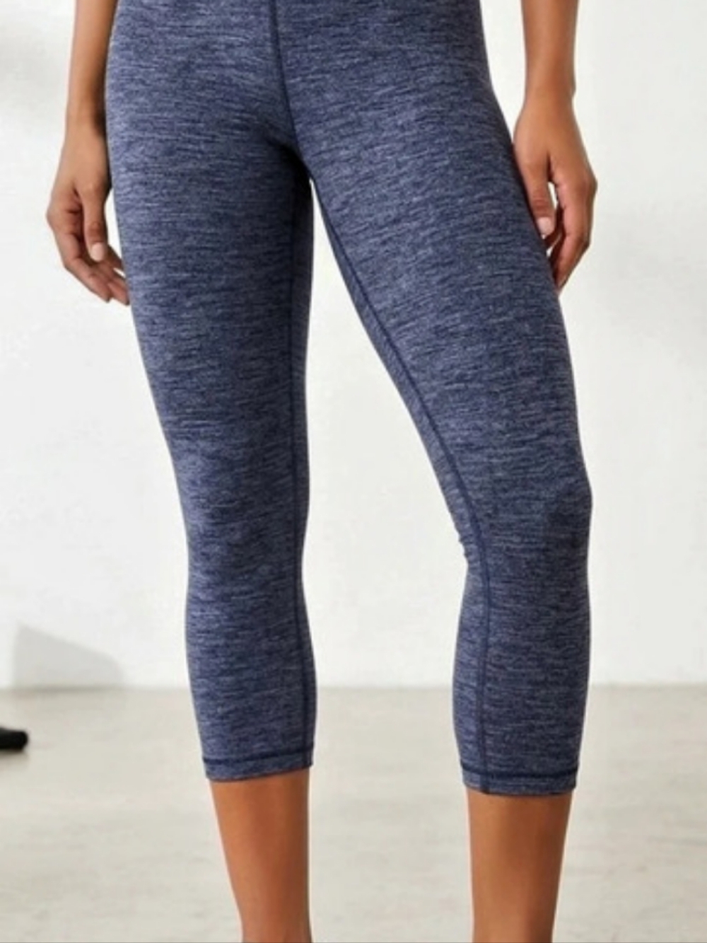 lululemon Wunder Under Crop Cropped Leggings Blue Size 4